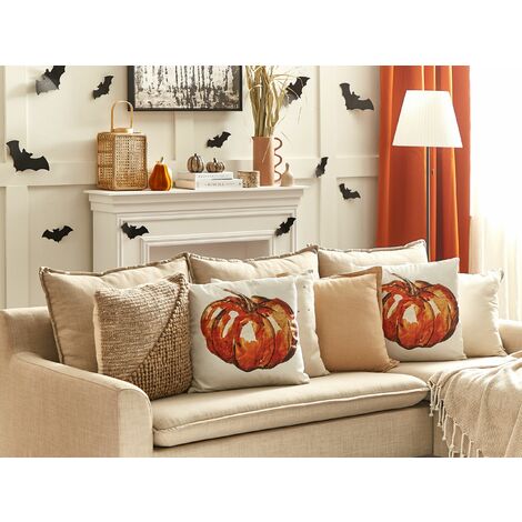 Set di cuscini per divano beige, 45 x 45 cm, decorazione per la casa