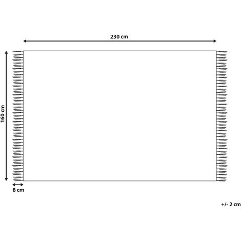 Tappeto cotone nero e bianco sporco 160 x 230 cm KHENIFRA