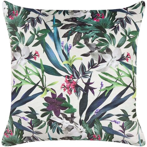 Cuscino Decorativo Furn. Blume, Colore Rosa Cipria, 45x45 Cm, Con Bordi A Pon Pon E Retro In Velluto