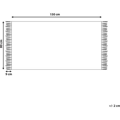 Tappeto viscosa grigio scuro 80 x 150 cm HANLI 