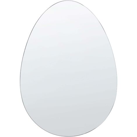 Specchio da parete ovale senza cornice argento 50 x 70 cm Montresor