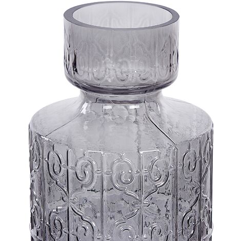 Vaso di vetro grigio 33 cm stile moderno Dikella