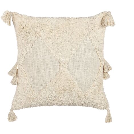 Federa Per Cuscino Lumi Living 45x45 Cm - Morbido Cotone Righe In Rilievo Con Nappe - Colore Moka
