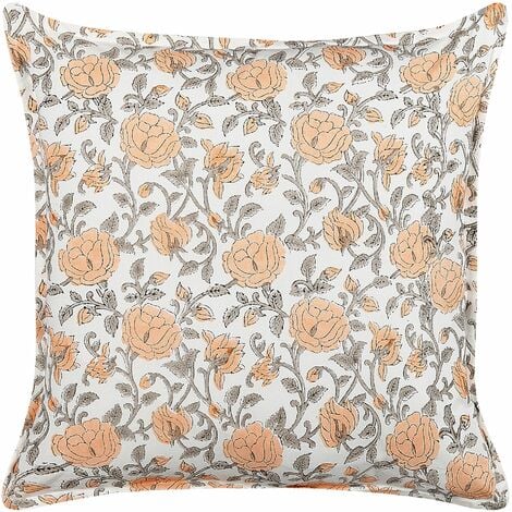 Cuscino decorativo cotone motivo floreale rose 45x45 cm multicolore Meadia