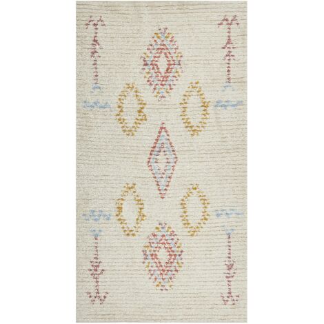 Set pigiama Kurta beige da uomo, ricamo con stampa digitale