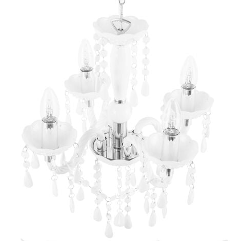 Lampadario candeliere bianco a quattro braccia Kalang