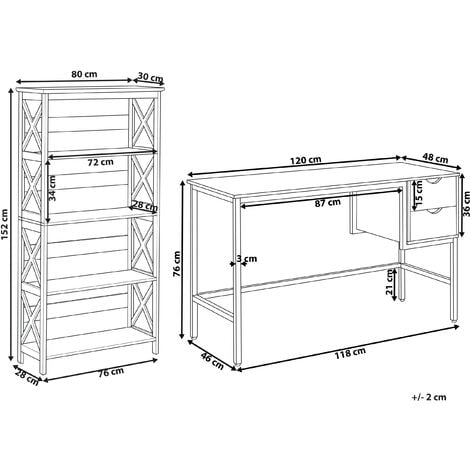 Set di mobili da ufficio legno chiaro e bianco JENKS/HAMDEN 