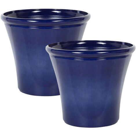 TYMAR Set Di 2 Vasi Rotondi In Plastica Resistente Ai Raggi UV – Diametro 13 Cm, Colore Salmone, Impermeabili E Senza Fori, Ideali Per Piante E Fiori Da Interni