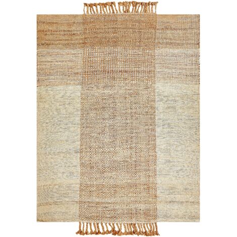 Set di 4 federe per cuscini in lana e iuta fatte a mano: cuscini per divano Boho (45 x 45 cm) - Italia