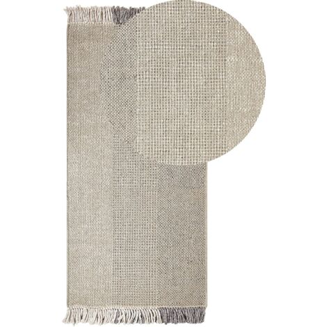 Tappeto viscosa grigio scuro 80 x 150 cm HANLI 