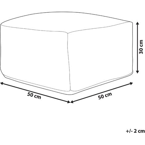 Pouf con motivo geometrico in iuta e lana tessuto a mano verde e beige 50 x