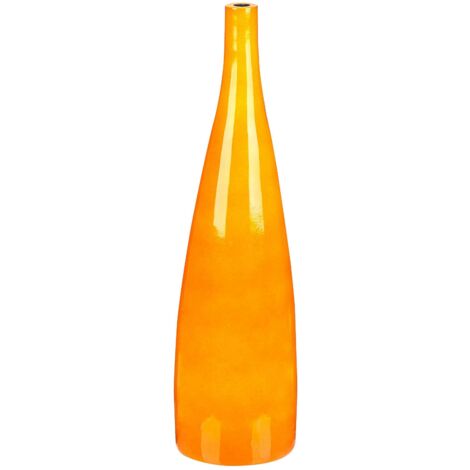 VASO IN CERAMICA A FORMA DI BOTTIGLIA, 11X39CM, ORO/NERO, NATALE, VASI