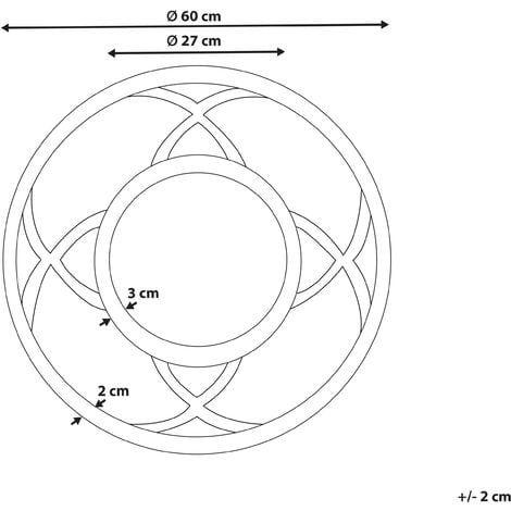 Specchio rotondo Cercle (D38 cm) Dorato