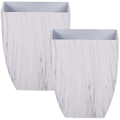 Prosperplast Urbi Vaso Quadrato Effetto Cemento 24 Cm Con Inserto - Resistente Agli Agenti Atmosferici