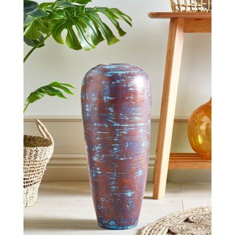 Vaso Catherine in metallo dorato 48 cm