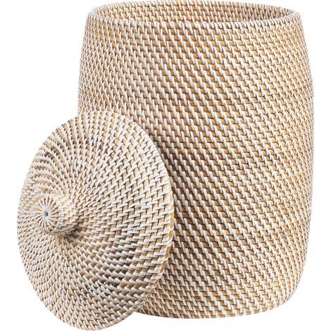 Cesto Portabiancheria Rotondo In Cotone E Lino: Pieghevole, Con Manici, Capiente E Carino! Perfetto Per Casa, Ufficio O Come Cesto Regalo. Organizza Con Stile!