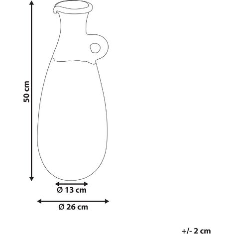 Vaso decorativo retrò in terracotta fatto a mano verde e oro Maroneja