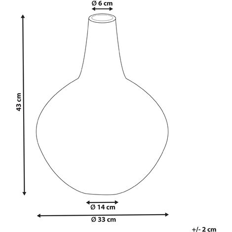 Vaso decorativo terracotta nero e bianco 35 cm KUALU 