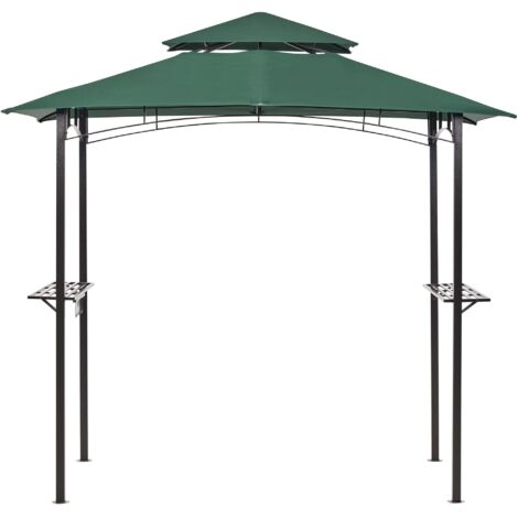 Gazebo Padiglione Da Giardino Esterno Con Tende Richiudibile Tidyard