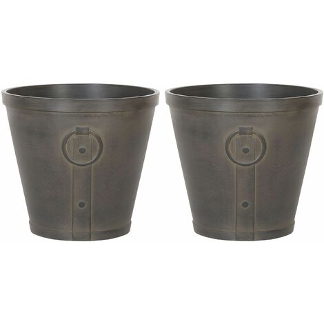WellHome - Set di 2 vasi da fiori Coubi 14X14 cm cm/u Colore bianco