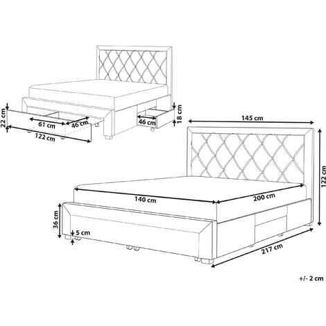 Set camera da letto velluto blu 140 x 200 cm SEZANNE 