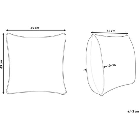 Set di 2 cuscini decorativi bianco e nero 45 x 45 cm MANETTI