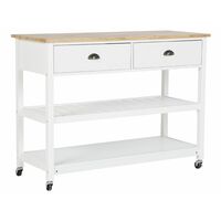 FKW78-W SoBuy Carrello di servizio bianco Carrello cucina,Scaffale da cucina,in legno