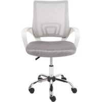 Sedia Da Ufficio Girevole HOMASIS Con Schienale Alto - Grigia, Regolabile In Altezza, Portata 150 Kg