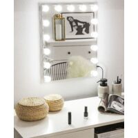 Specchio camerino da parete a LED bianco 40 x 50 cm LUCENAY - trasparente