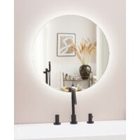 Specchio rotondo da parete a LED ø 60 cm CALLAC - argento