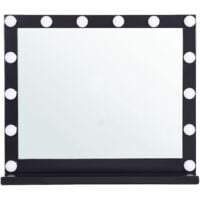 Specchio da tavolo a LED 50 x 60 cm nero BEAUVOIR - nero