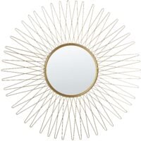 Specchio da parete a forma di sole ø 70 cm oro SAUMUR