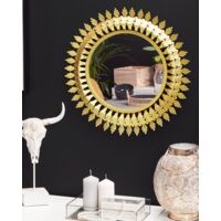 Specchio da parete tondo ø60 cm in oro VOREY