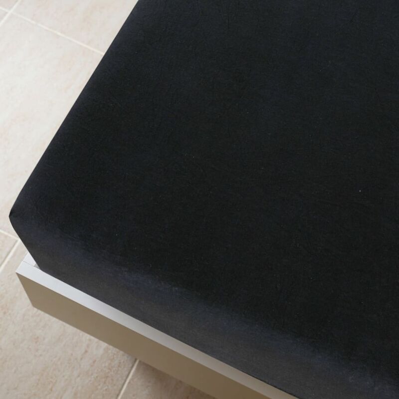 Drap-housse Jersey Noir 140x200 cm Coton