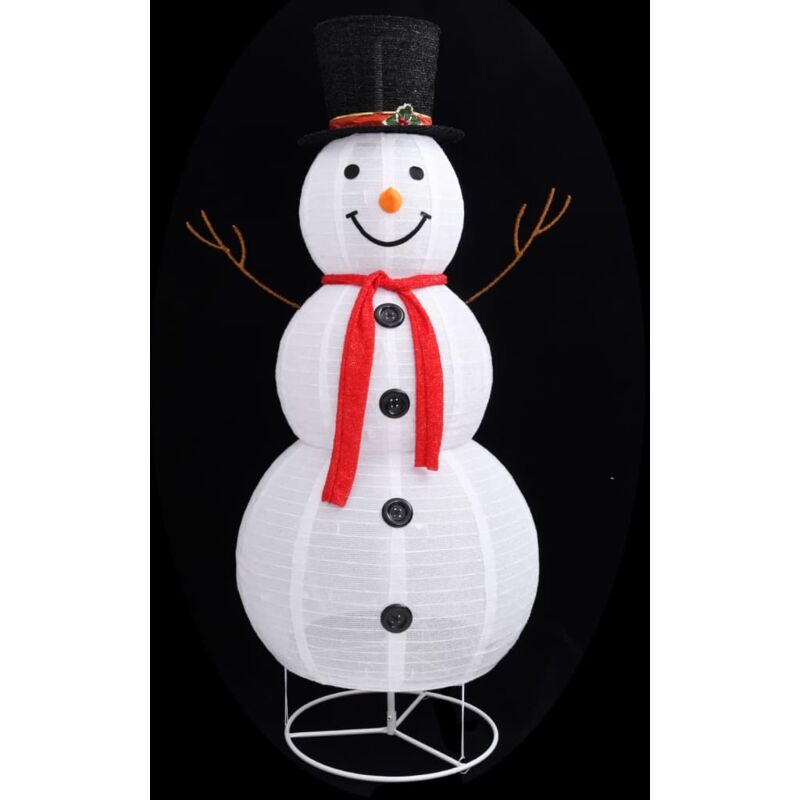 Figurine de bonhomme de neige de Noël à LED Tissu 180 cm