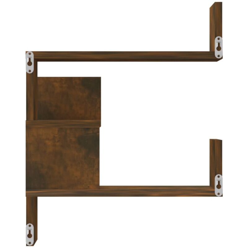 Étagère d'angle murale Chêne fumé 104x20x58,5cm Bois ingénierie vidaXL