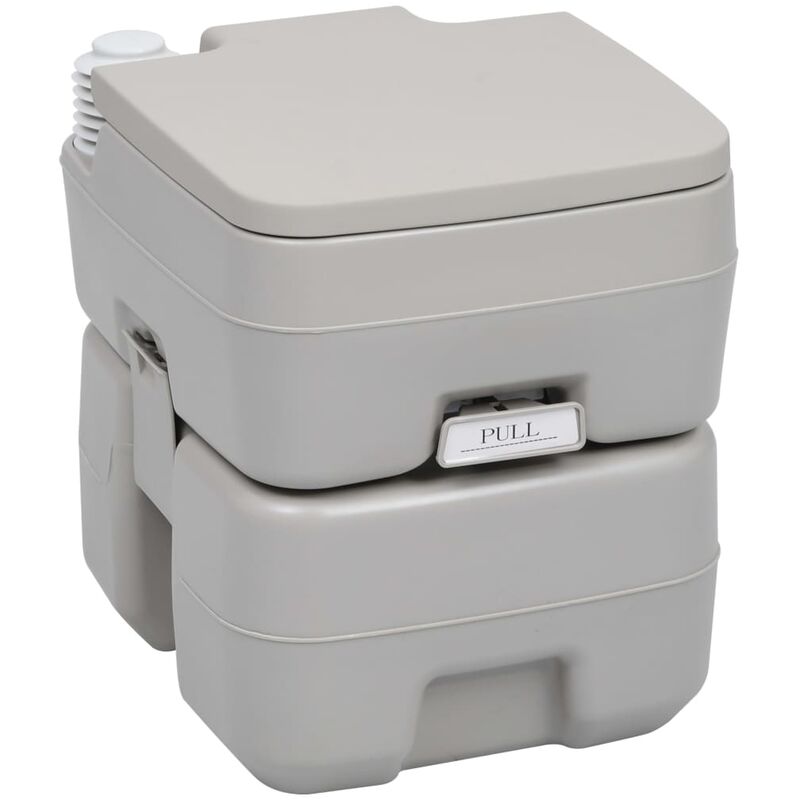 WC Chimique style Contemporain - Toilette portable de camping - et support  à laver les mains Gris Chic-335640
