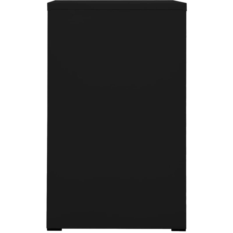 Boite de rangement vidaXL Classeur Noir 46x62x102,5 cm Acier