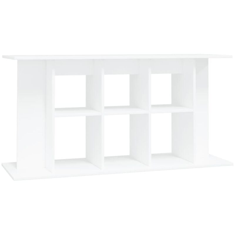 Support pour aquarium blanc 120x40x60 cm bois d'ingénierie 2