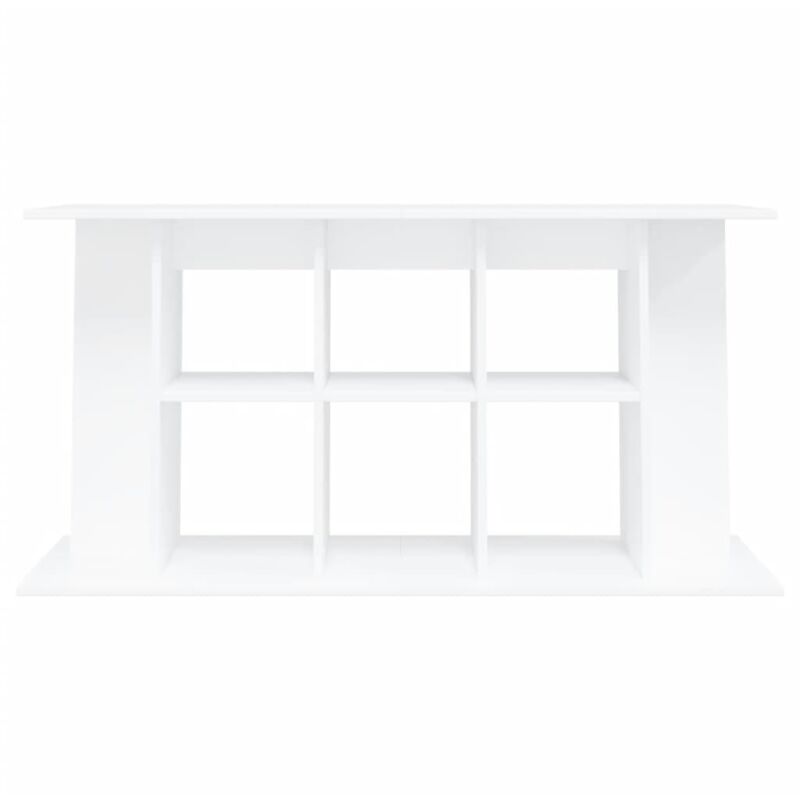 Support pour aquarium blanc 120x40x60 cm bois d'ingénierie 4