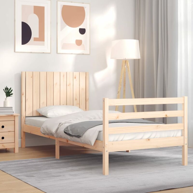 Lit junior blanc et rose LUNA 200x90cm avec matelas pour chambre