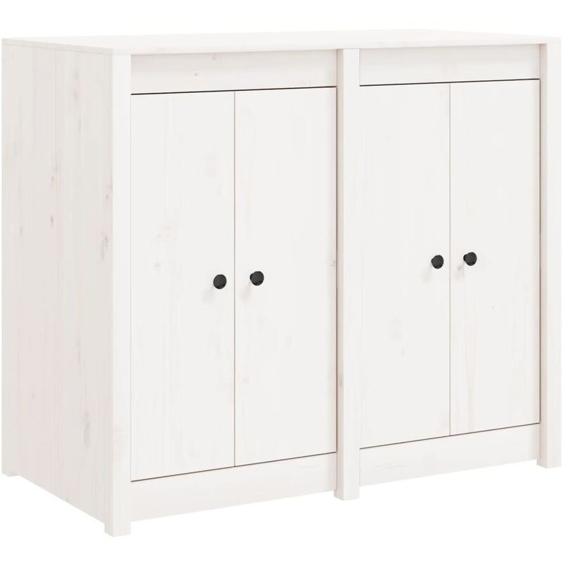 Armoire de cuisine d'extérieur blanc bois de pin massif