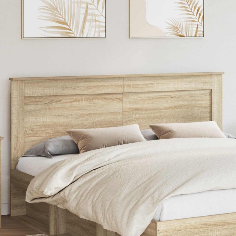 Lit double - 180x200 cm, lit adulte chêne fum bois d'ingénierie Lit double - 180x200 cm, lit adulte chêne fum bois d'ingénierie