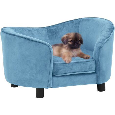 Canapé et fauteuil pour chien Pawhut Canapé chien lit pour chien design  scandinave déhoussable dim. 75L x 55l x 39H cm pieds bois tissu polyester  gris