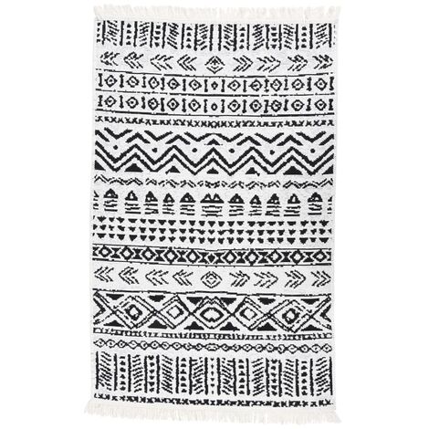 Tapis Noir et blanc 160x230 cm Coton