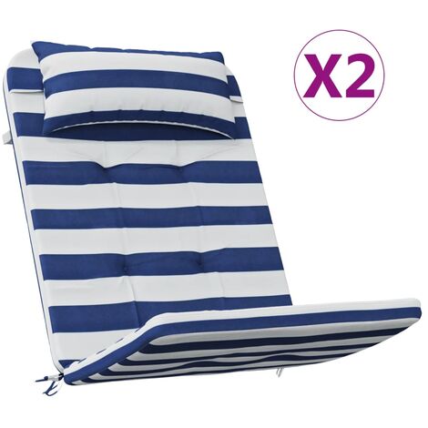Coussin Hydrofuge Pour Chaise Adirondack - Taille 110x50 Cm, Tissu Polyester, Rembourrage Moelleux, Attaches Incluses