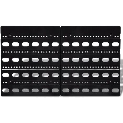 Jeu de paniers muraux de stockage Plastique 30pcs Bleu et rouge