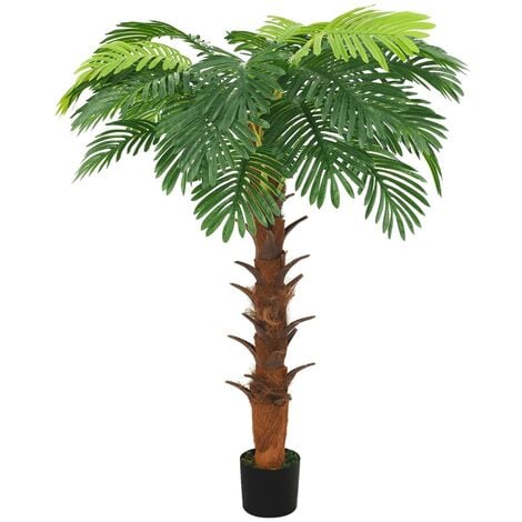 Plante artificielle palmier dans pot en roseau h 80 cm