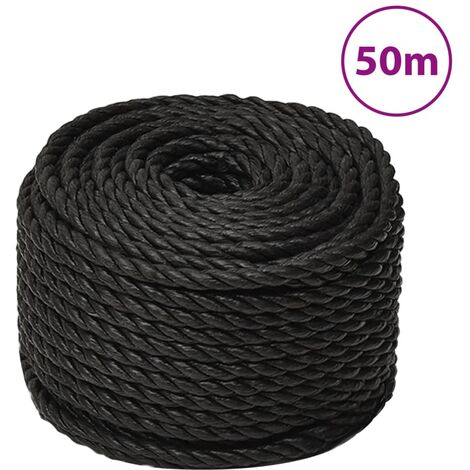 Corde de travail Noir 12 mm 50 m polypropylène