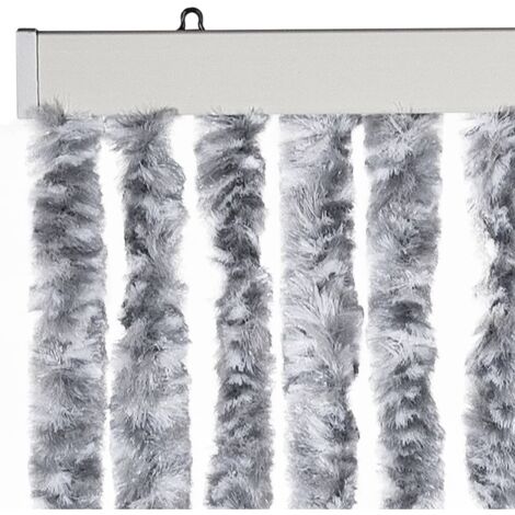 Moustiquaire Blanc et gris 90x220 cm Chenille